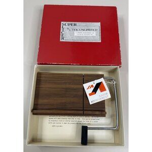 VTG Solid Black Walnut Wood Cheese Cutter Super Slicer LTD Unlimited Never Used